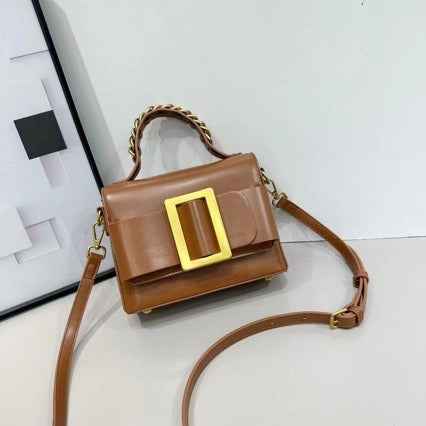 Womens Sleek High-end Patent Leather Crossbody Bag