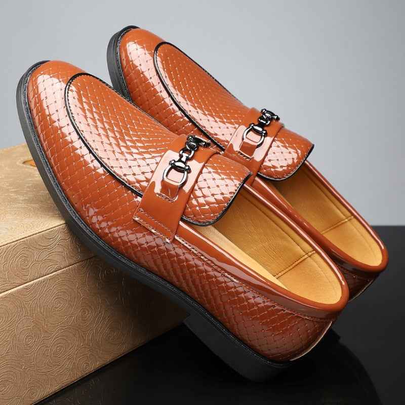 Minimalist British Style Mens Business Leather Shoes