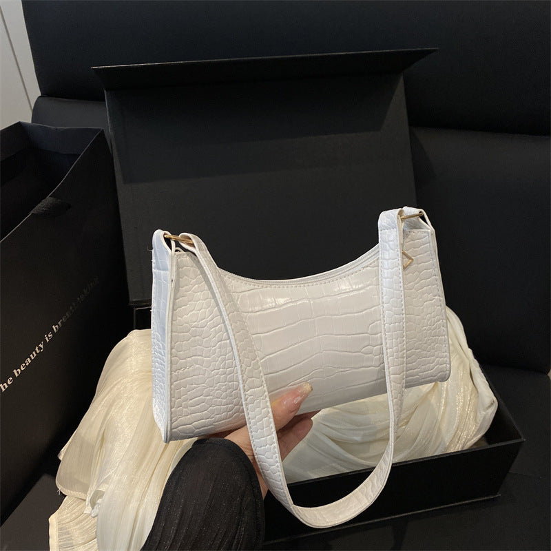 French-style Minimalist Textured Fashionable Tote And Shoulder Bag by Mirlaine Univers