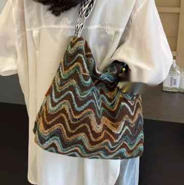 Womens Casual Ethnic-Style Embroidered Crossbody Shoulder Bag
