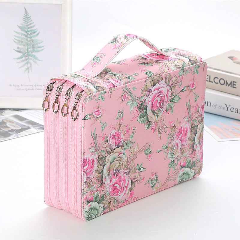 200-Compartment High-Capacity Art Student Tote Bag