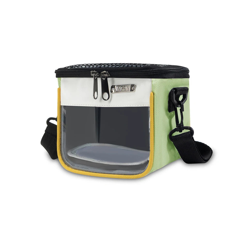 1PC Small Pet Travel Carrier Bag Breathable Mesh Top Clear Window Hamster Squirrel Parrot Outdoor Crossbody Shoulder Pouch Units