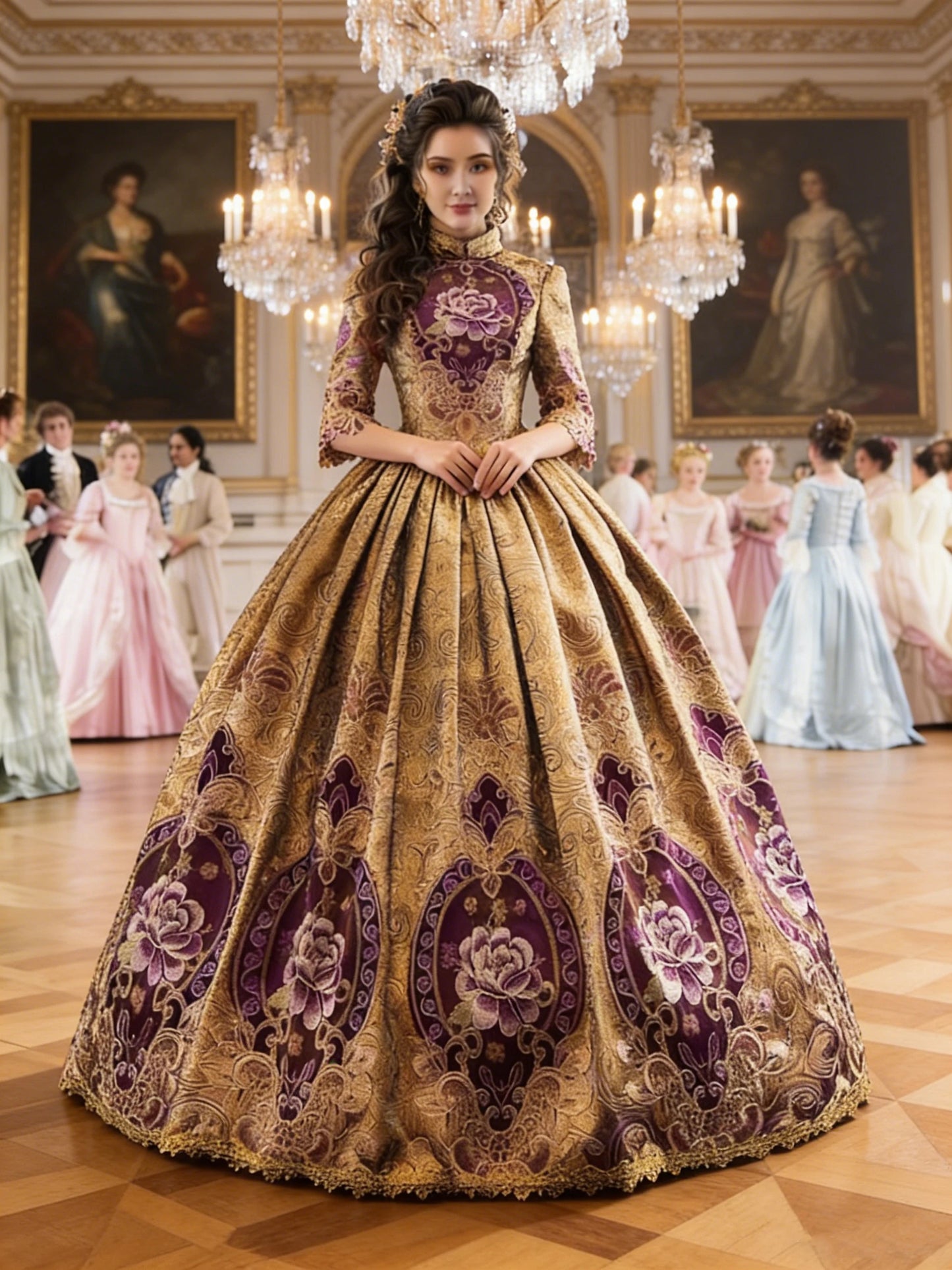 18th Century Women Marie Antoinette Dresses Long Victorian Rococo Gowns Historical Theater Clothing