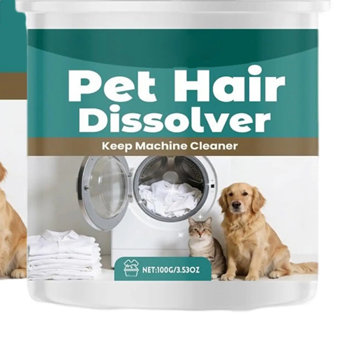 100g Pet Hair Dissolver Laundry Cleaner Washing Machine Hair Remover Detergent Additive Multipurpose Laundry Dog Hair Catch