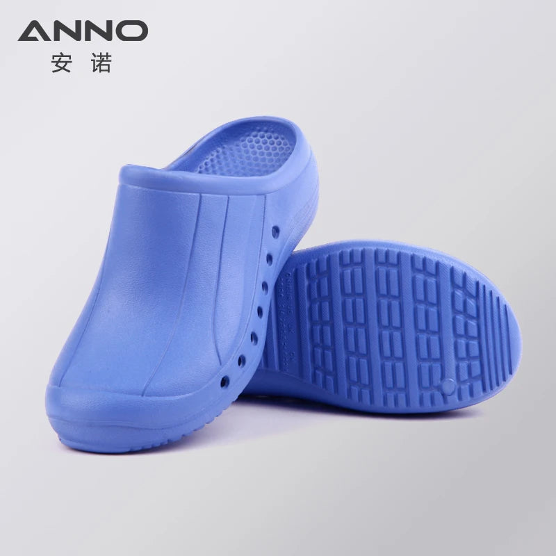 ANNO Soft Doctors Nurses Shoes Anti-slip Protective Clogs Operating Room Lab Slippers Chef Work Flat Clog Hospital Foot Wear