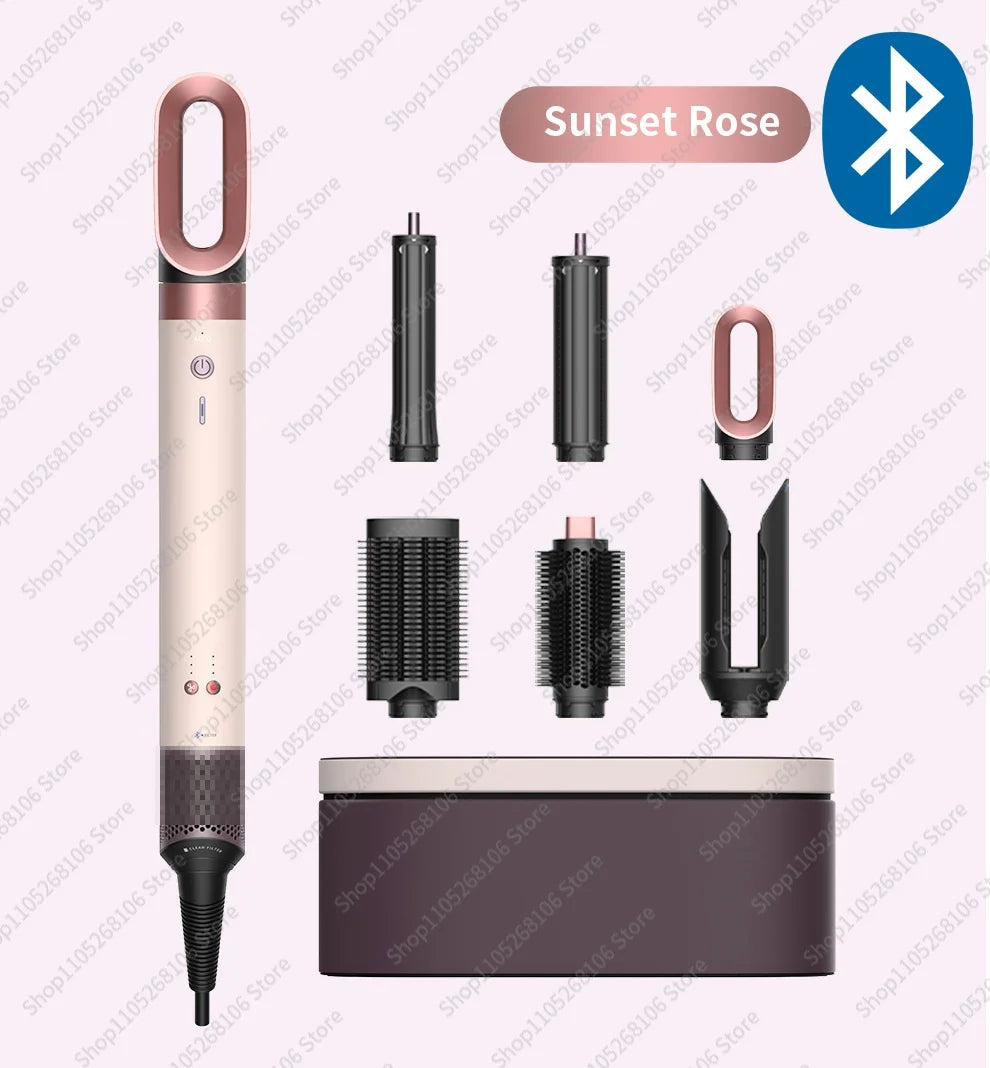 1700W 6 in 1 Hot Air Hair Styler150000RPM Auto-Curling BarrelStraightening BrushNegative Ion Fast Dry Nozzle Hair Dryer 110V/220