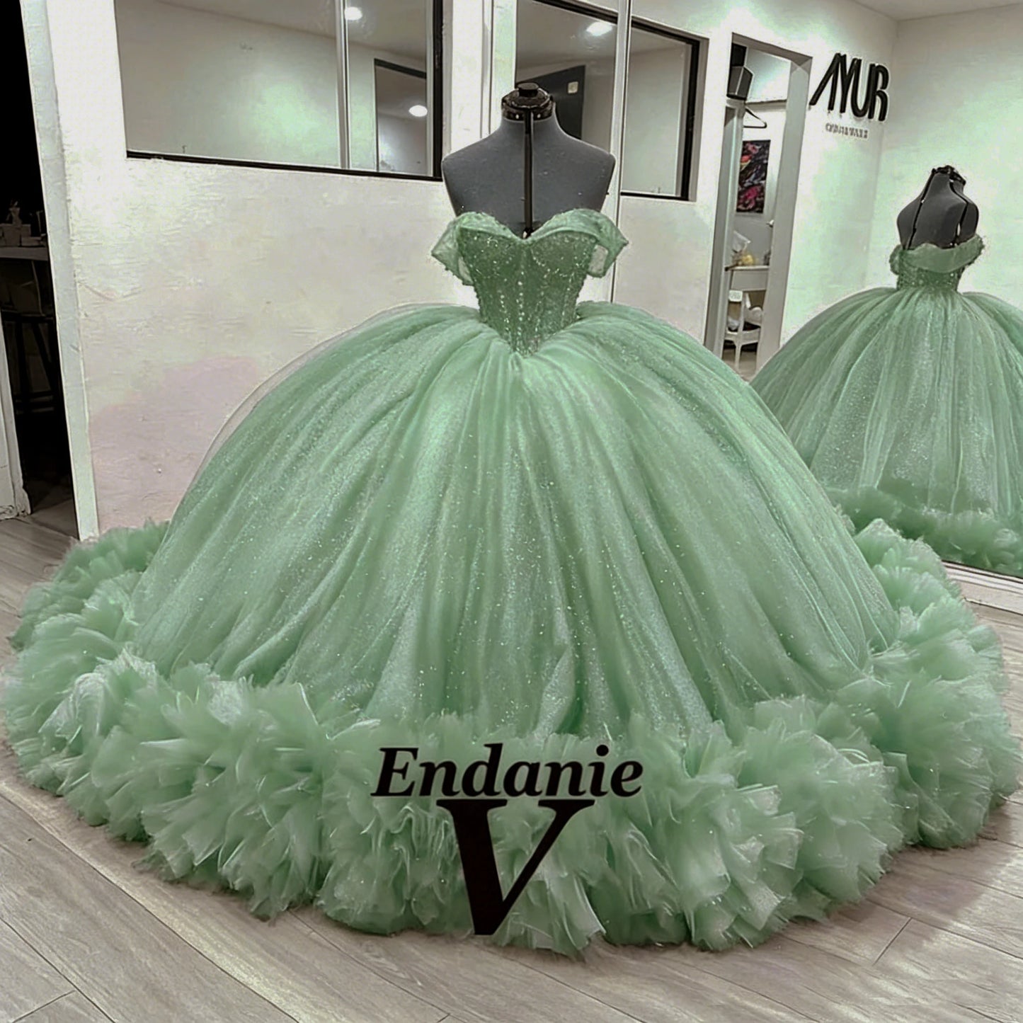 Vendanie Princess Sweetheart Ball Gowns Quinceanera Dresses for Girls Off the Shoulder Lace up Vestido De Quinceanera Customized