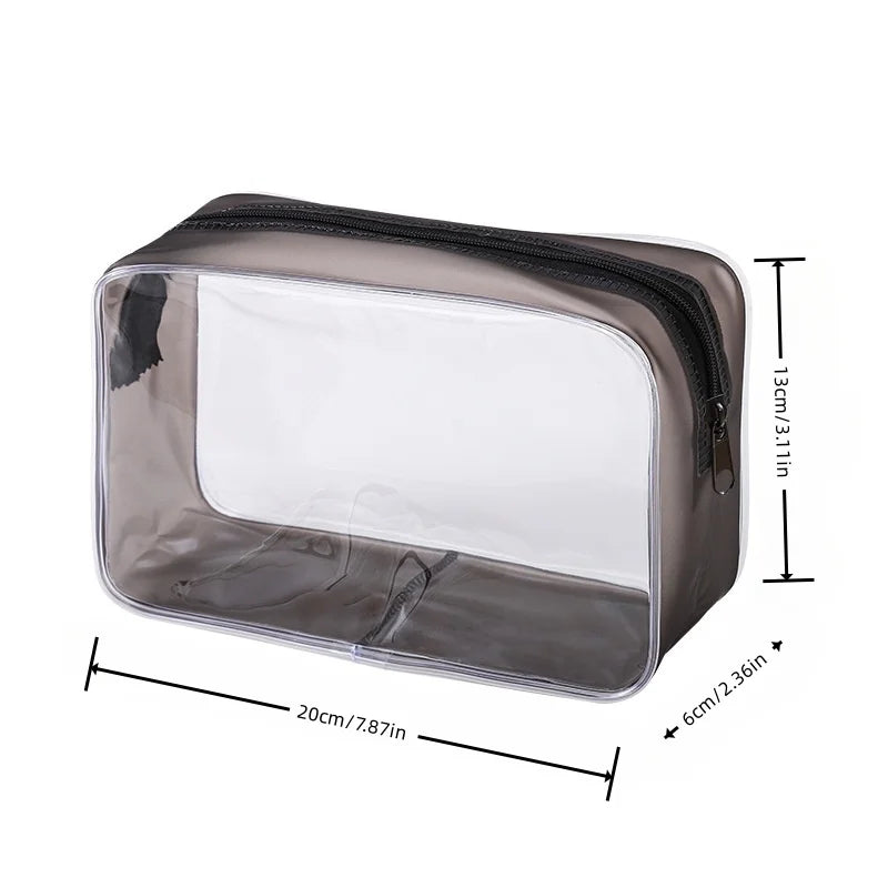 Clear Cosmetic Bag, Transparent Makeup Organizer Pouch for Toiletries, Portable Travel & Gift Storage 