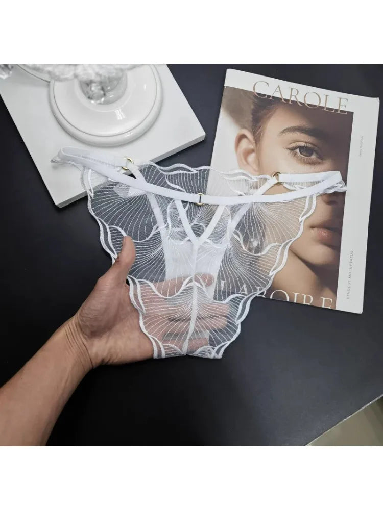 KUCLUTFrenchFlower Embroidery Lace Bra Set Pure Desire Ultra Thin Push Up Wirefree Comfort Romantic Niche Bralette S-XL MOYISU
