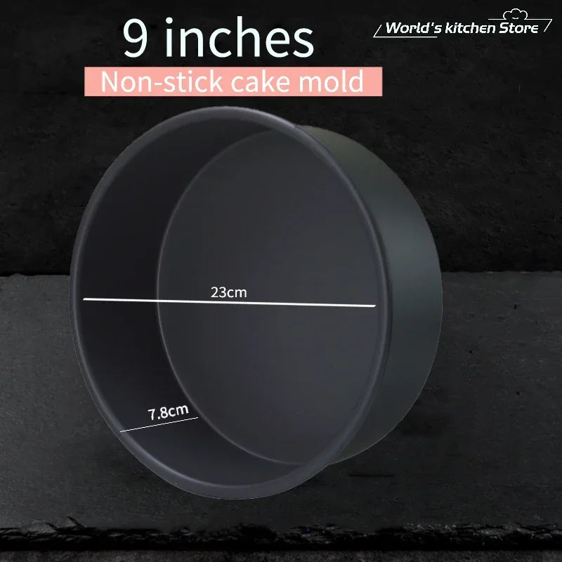 Aluminum Alloy Round Chiffon Cake Pan Solid Bottom Angel Food Oven Cake Bread Mold Baking Tool 6/8 Inch Bake Pan Baking Sheet