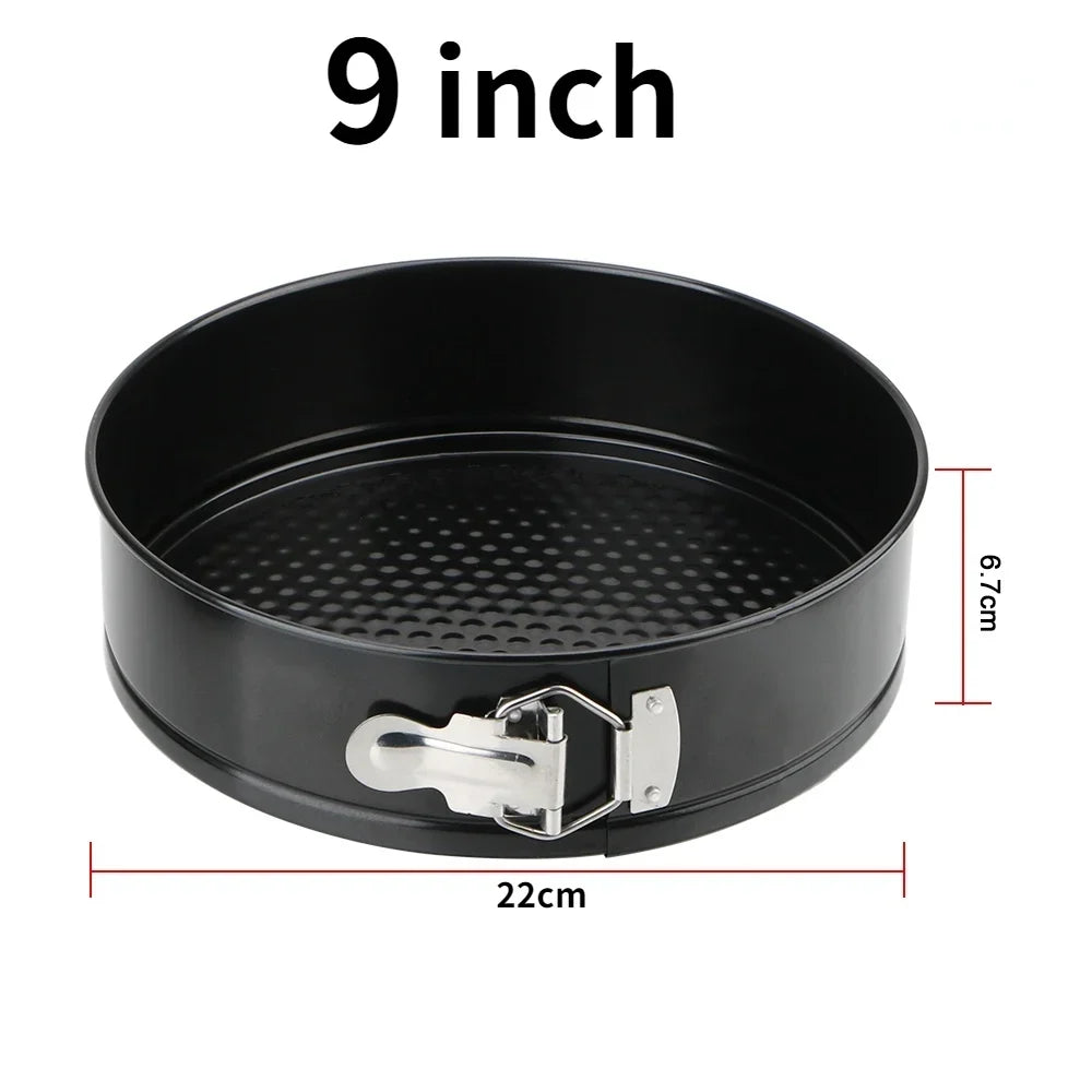 Removable Bottom Non-Stick Metal Bake Mould Round Cake Pan Bakeware Carbon Steel Cakes Molds Kitchen Accessories