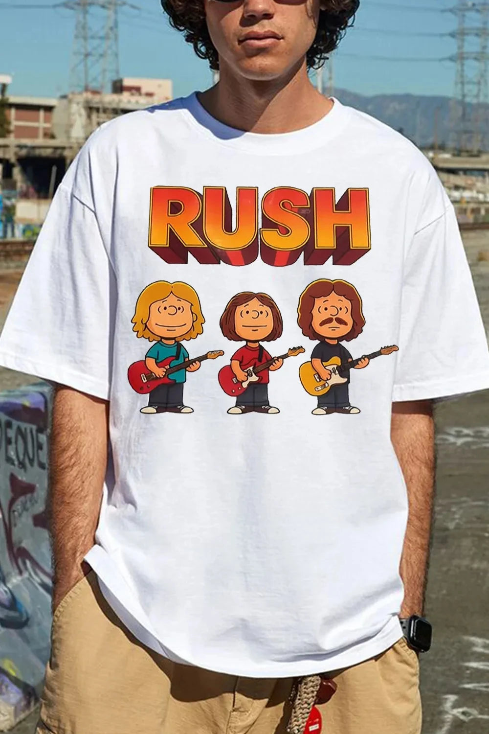 2026 Rush Band TShirt Mens Womens Cotton Tees Summer Casual Short Sleeve Round Neck Clothing Loose Top Trend Unisex Tee