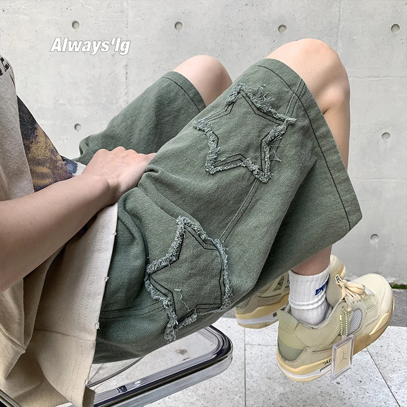 2026 Summer Shorts Men Loose spodenki meskie Vintage Denim Basic SimpleHot Sale High Waist Leisure Ulzzang Streetwear Short