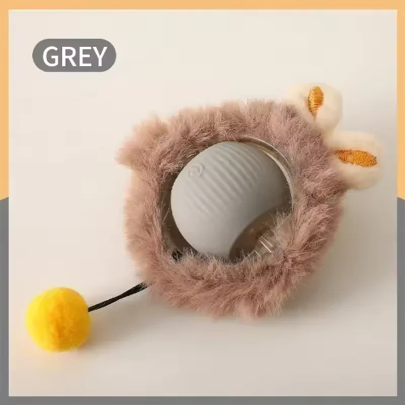 Cat Interactive ball Toy, Automatic Rolling Ball with Tail, Rechargeable Smart Pet Interactive Toy, Intelligent toy for Cat