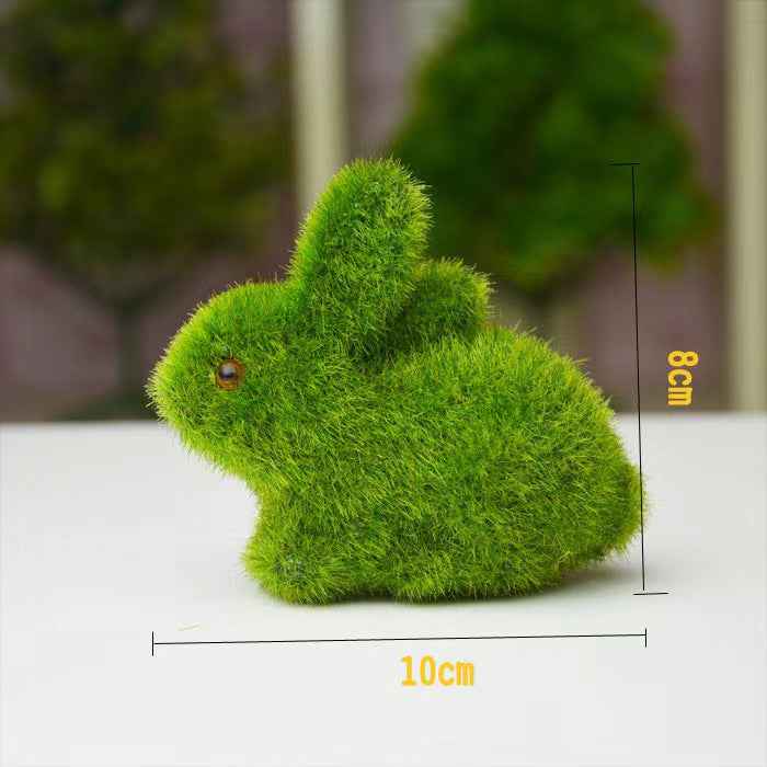 Easter Egg Gift Simulation Flocking Rabbit Garden Decoration Ornaments