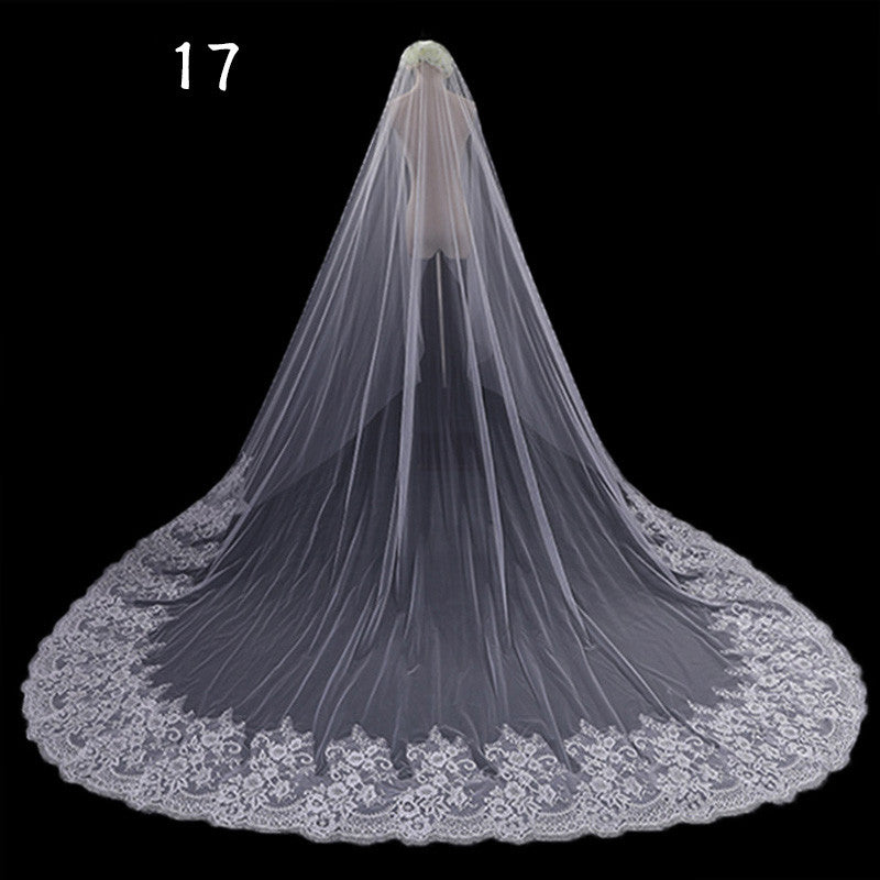 Bride Wedding Master Wedding Veil Long Long Tail by Mirlaine Univers