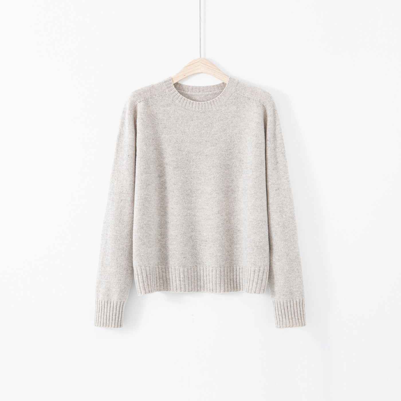 Crew-neck Long-sleeve Top Relaxed-fit Base Layer Effortless Laid-back Style