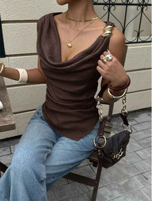 Women's Vest With Metal Decorations Sleeveless Shirt