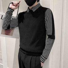 Fake Two Pieces Sweaters Men's Base Knitting