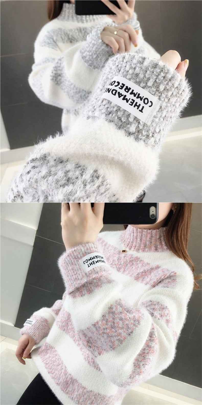 Laid-back, Snow-white Knitted Base-layer Top