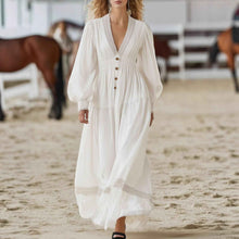 Long-sleeve Elegant White Dress