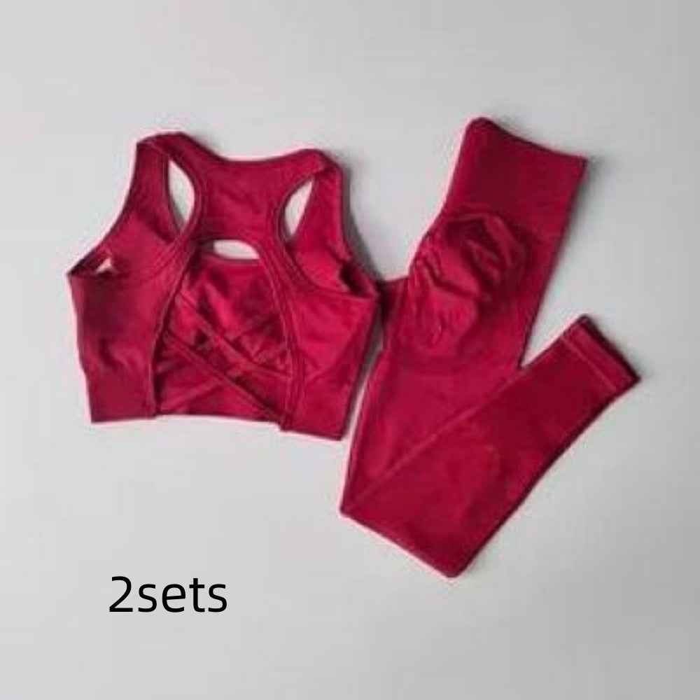 Quick Drying Fitness Shock Resistant Vest Seamless Sports Set
