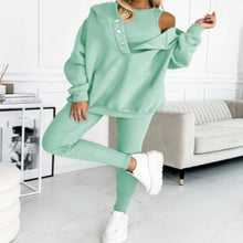 Women's Solid Color Vest Hoodie And Pants Set by Mirlaine Univers