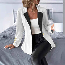 Long Solid-Colored Lapel Belted Cufflink Womens Suit