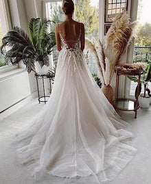 Women's Wedding Dress Lace Strap Backless by Mirlaine Univers