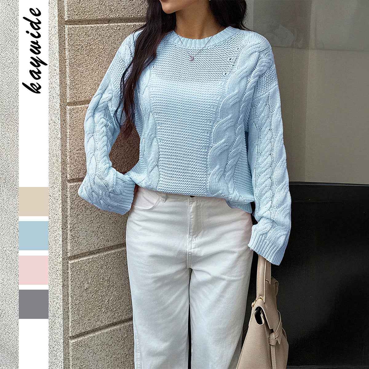 Leisure Minimalist Long Sleeve Sweaters Women's Clothing