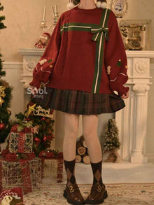 Christmas Bestie Matching Sweaters Retro Figure-flattering Knitwear