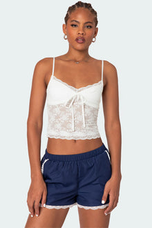 Women's Solid Color Lace Camisole by Mirlaine Univers Women's Solid Color Lace Camisole Mirlaine Univers womens-solid-color-lace-camisole 0 Women's Solid Color Lace Camisole Mirlaine Univers Women's Solid Color Lace Camisole