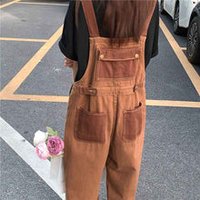 Brown Denim Overalls Womens Spring Autumn New Arrival