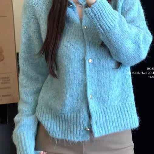 Sweet Loose-Fitting Slimming Round-Neck Knitted Top For Women