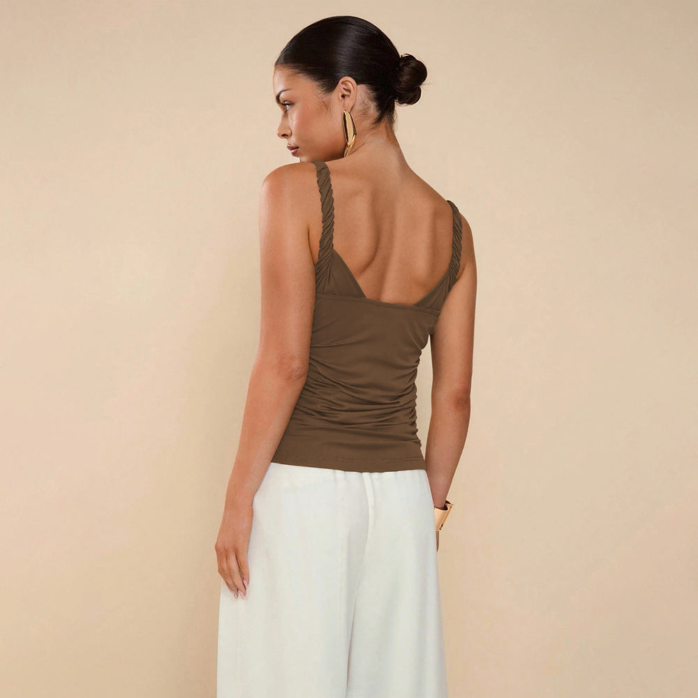 Womens Fitted Top With Metal Ring Detailing And Thin Shoulder Straps by Mirlaine Univers Womens Fitted Top With Metal Ring Detailing And Thin Shoulder Straps Mirlaine Univers womens-fitted-top-with-metal-ring-detailing-and-thin-shoulder-straps 0 Womens Fitted Top With Metal Ring Detailing And Thin Shoulder Straps Mirlaine Univers Womens Fitted Top With Metal Ring Detailing And Thin Shoulder Straps