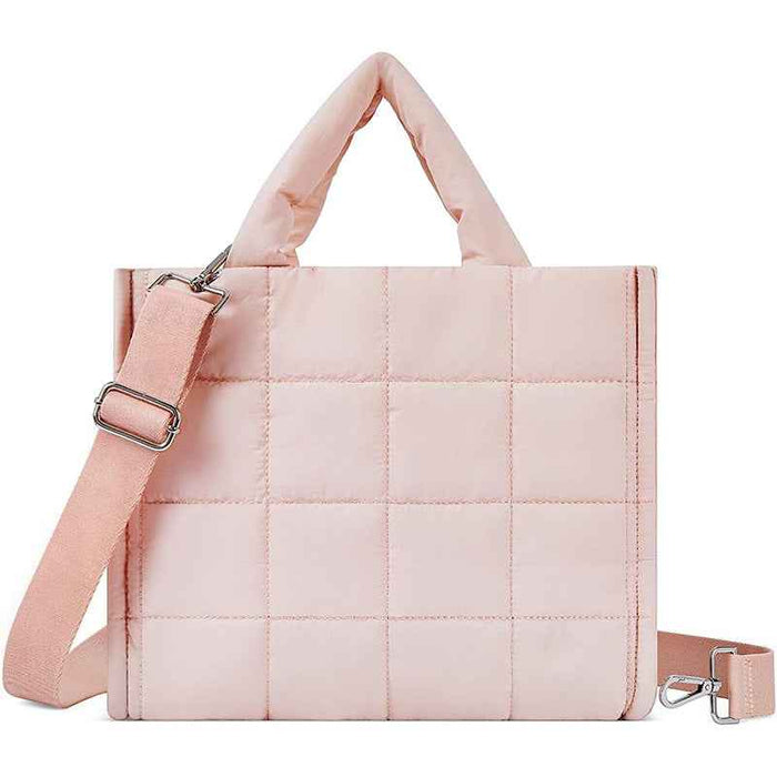 Square-grid Down-quilted Crossbody Bag Lightweight And Fluffy Handheld