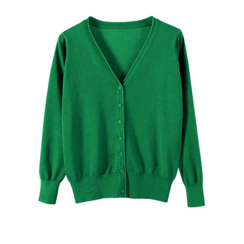 Women's Slim-fit SpringAutumn Plus-size Knitted Cardigan