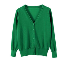 Women's Slim-fit SpringAutumn Plus-size Knitted Cardigan