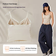 Floral Lace Camisole For Women Padded Mid Length Base Layer