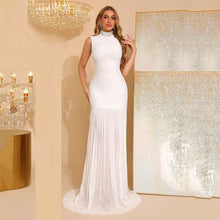 Women's Bandage Mesh-Panel Long Dress