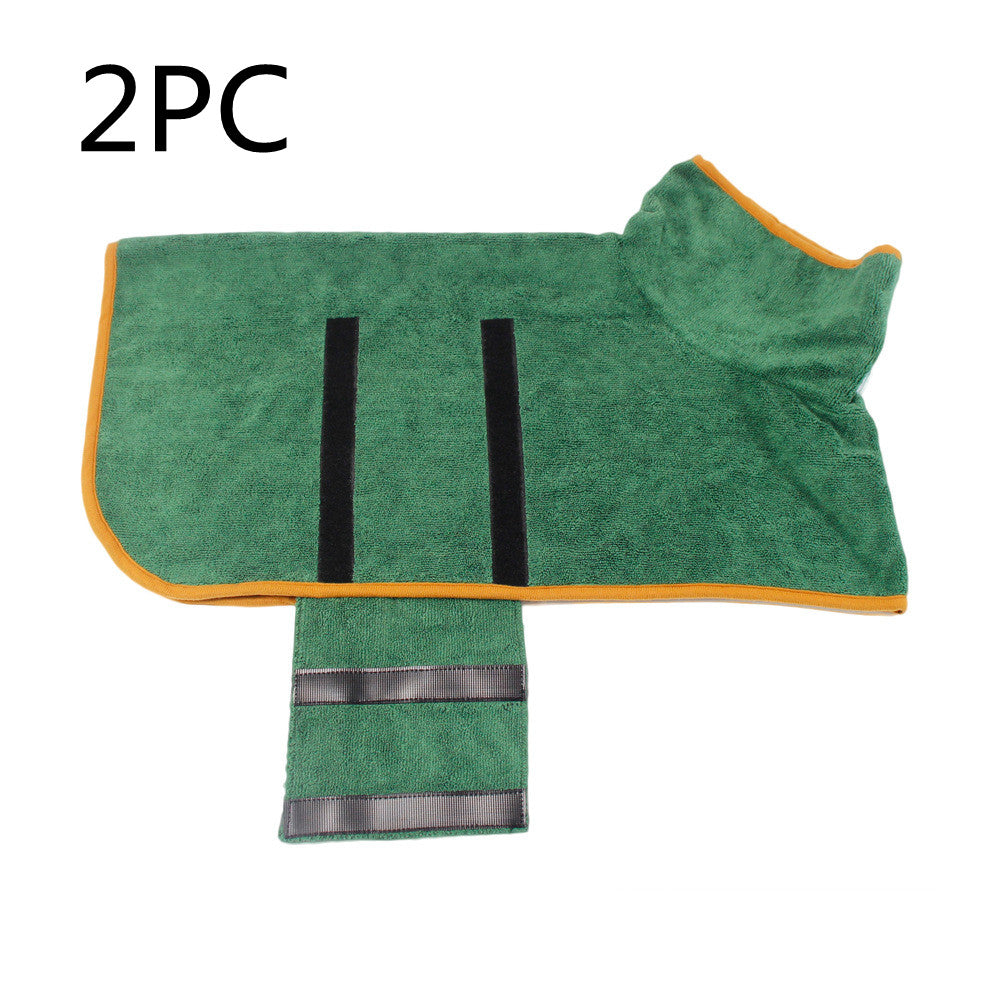 Absorbent Pet Bathrobe With Waist-wrapped Microfiber by Mirlaine Univers