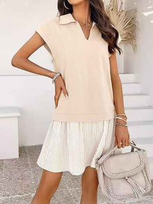 New V-neck Short-sleeve Dress For Women