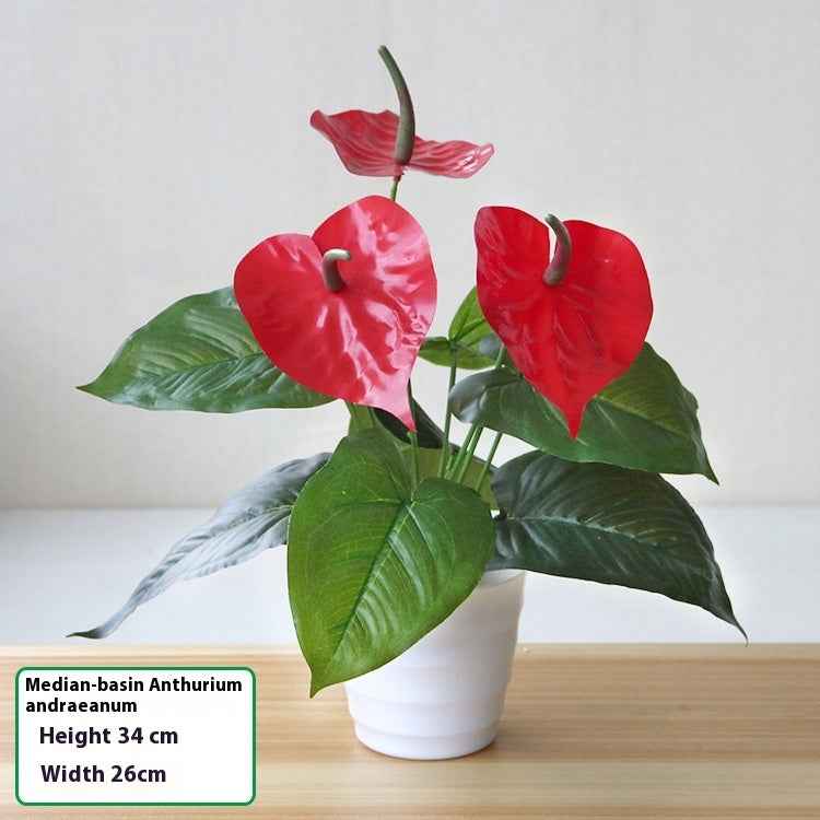 Simulation Plant Plastic Fake Flower And Grass Scindapsus Aureus Leaves Potted Plant