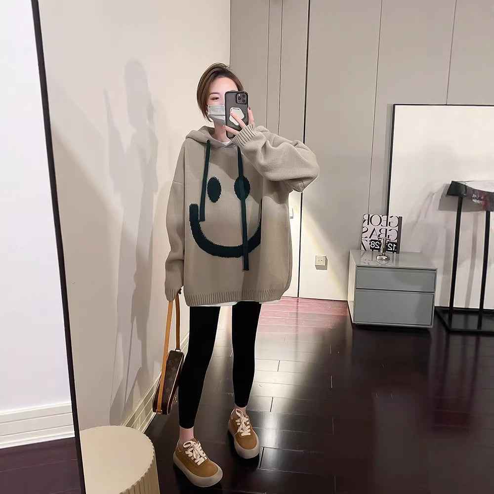 Hooded Plus-Size Thickened Sweater Knitwear