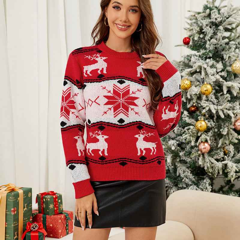 Christmas Elk Sweater Red Sweaters
