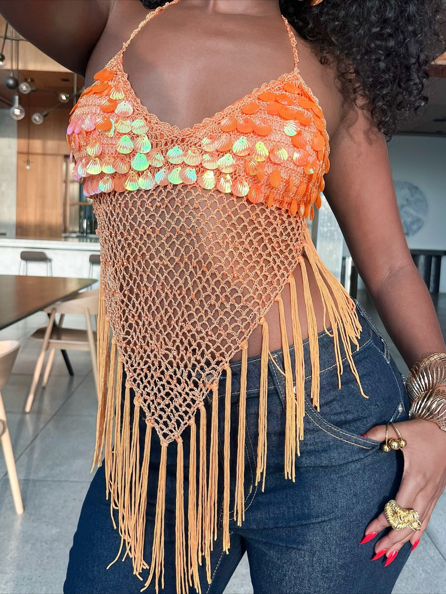 Beach Vacation Sequined Tassel Camisole Top by Mirlaine Univers Beach Vacation Sequined Tassel Camisole Top Mirlaine Univers beach-vacation-sequined-tassel-camisole-top 4 Beach Vacation Sequined Tassel Camisole Top Mirlaine Univers Beach Vacation Sequined Tassel Camisole Top