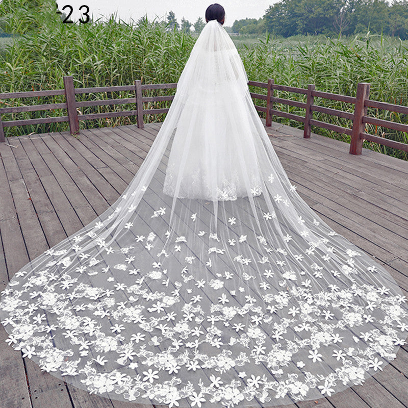 Bride Wedding Master Wedding Veil Long Long Tail by Mirlaine Univers
