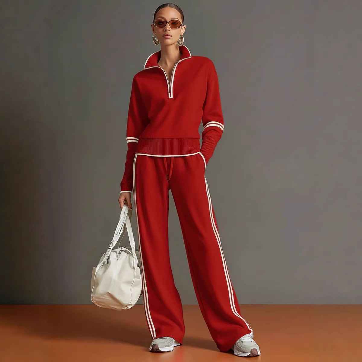 Women's Casual Fashionable Sports Long-Sleeve Suit
