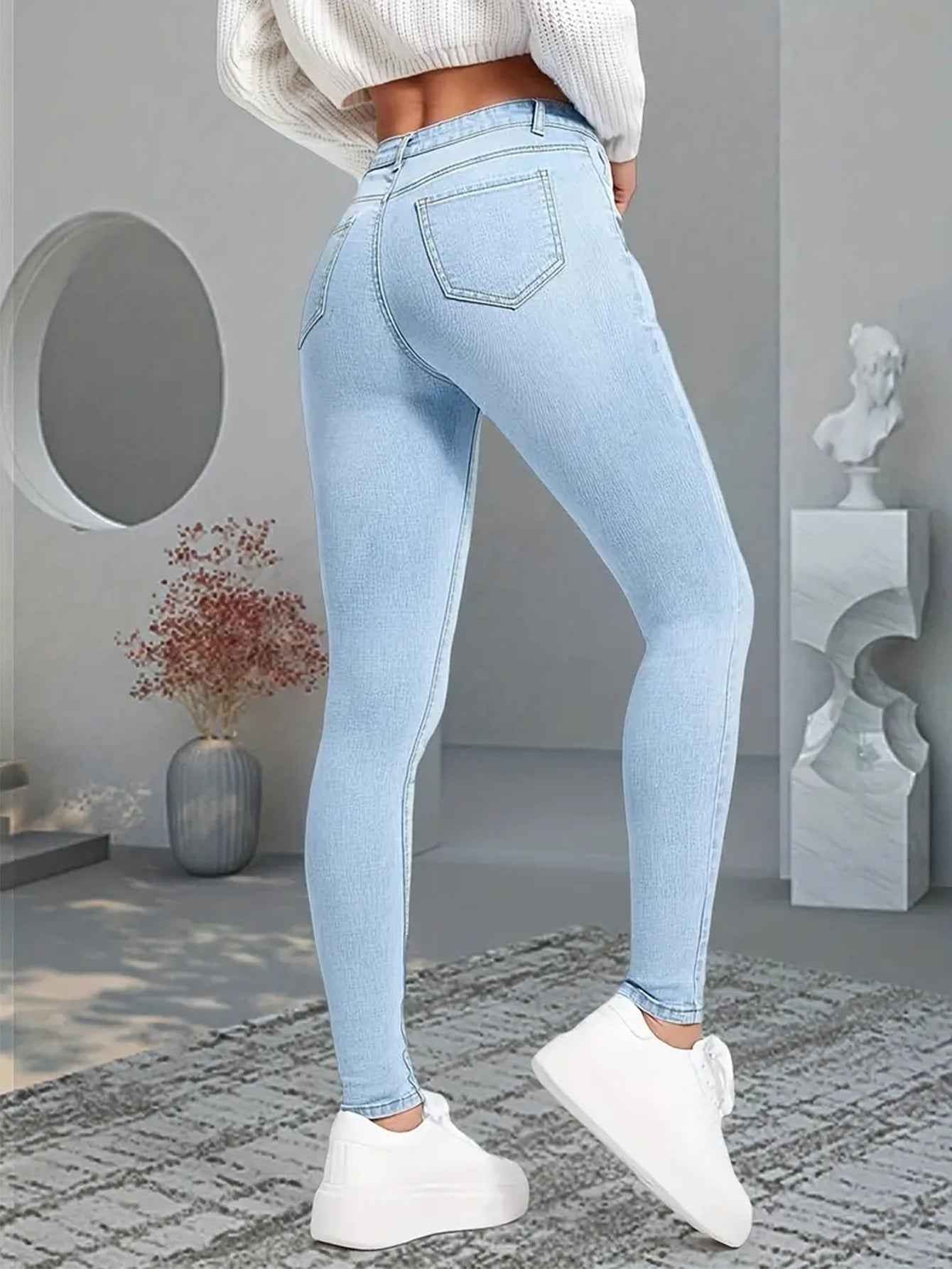 Fashionable Slim-fit Versatile Womens Jeans