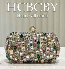 Womens Luxurious Gold-colored Clutch With Dazzling Rhinestone Accents